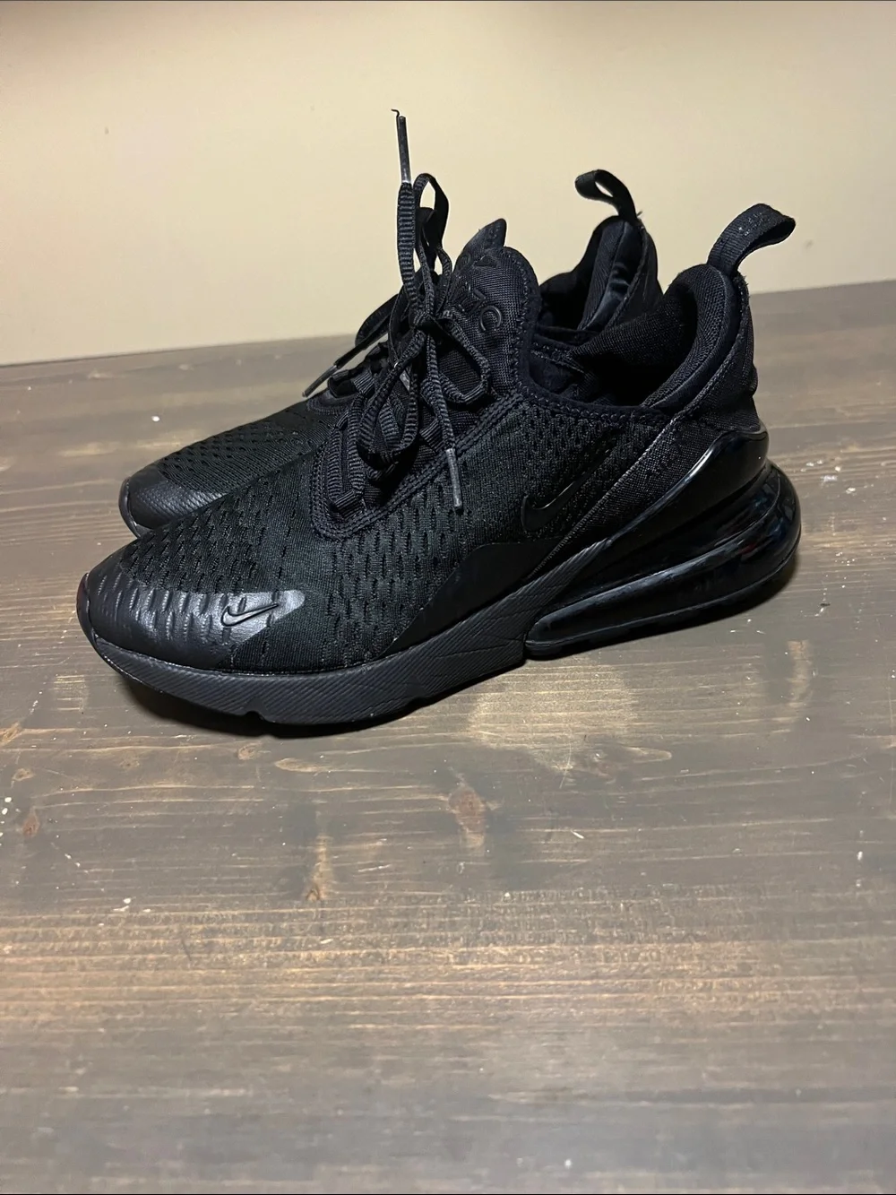 Nike Kids Black Breathable Mesh Air-Cushioned Sneakers